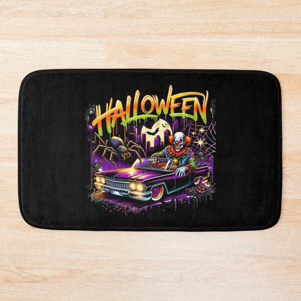 Item preview, Evil Clown Driving Classic Car & Halloween Spider – Creepy Watercolor Art for T-Shirts, Mugs, Stickers & More designed and sold by artedigital99.