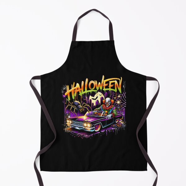Artikelvorschau, Böser Clown fährt Oldtimer und Halloween-Spinne – Gruselige Aquarellkunst für T-Shirts, Tassen, Aufkleber und mehr entworfen und verkauft von artedigital99.