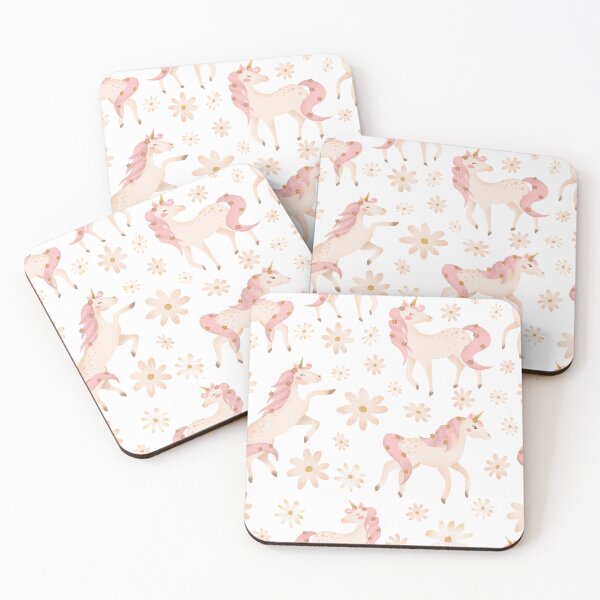 Item preview, Prancing Pastel Unicorns White designed and sold by HematiteDesign.