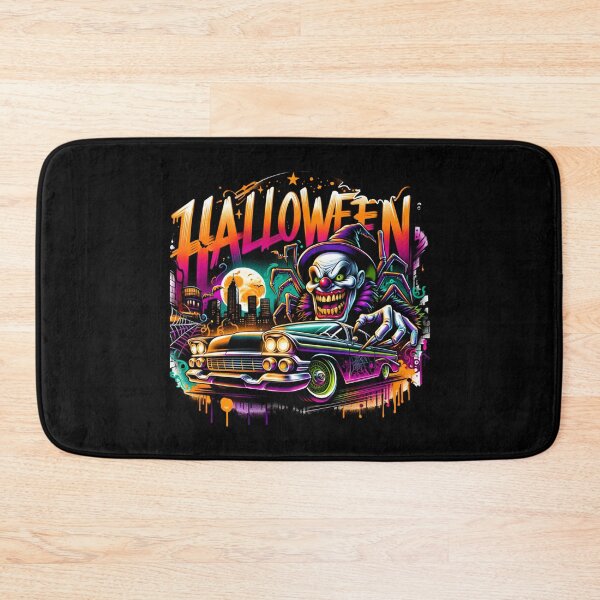 Item preview, Evil Clown Driving Classic Car & Halloween Spider – Creepy Watercolor Art for T-Shirts, Mugs, Stickers & More designed and sold by artedigital99.