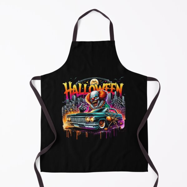Artikelvorschau, Böser Clown fährt Oldtimer und Halloween-Spinne – Gruselige Aquarellkunst für T-Shirts, Tassen, Aufkleber und mehr entworfen und verkauft von artedigital99.