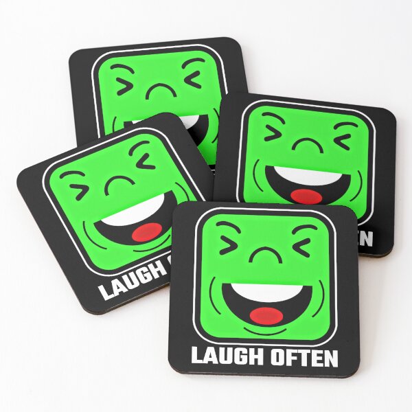 Item preview, Laugh Often, Happy Green Cartoon Smiley designed and sold by Sunserize Designs.