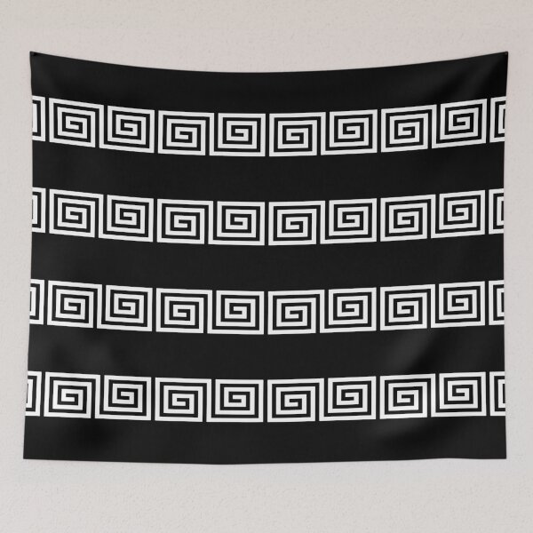Item preview, Greek Key Stripes Black & White designed and sold by tonymagnerart.