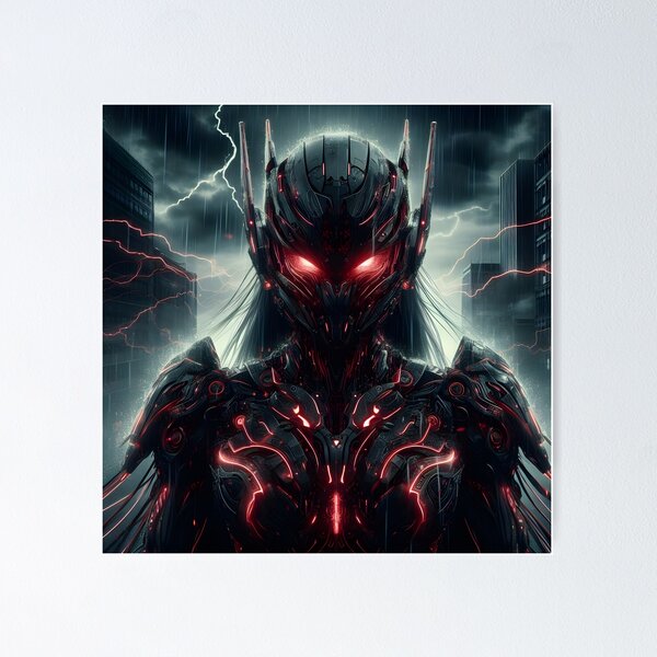 Item preview, Ninja Girl Cyberpunk designed and sold by GalleryBrisArt.