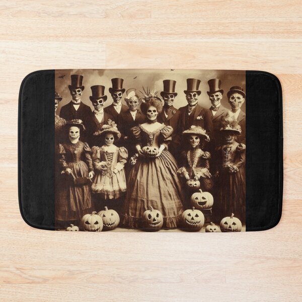 Item preview, Gothic Gathering of Pumpkin Heads and Skeleton Faces designed and sold by freackly.