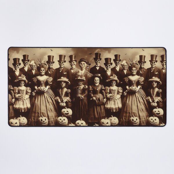 Item preview, Gothic Gathering of Pumpkin Heads and Skeleton Faces designed and sold by freackly.