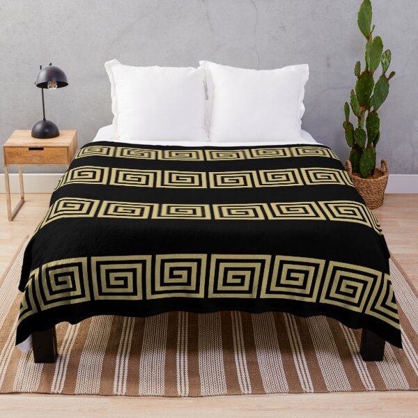 Item preview, Greek Key Stripes Black & Gold designed and sold by tonymagnerart.