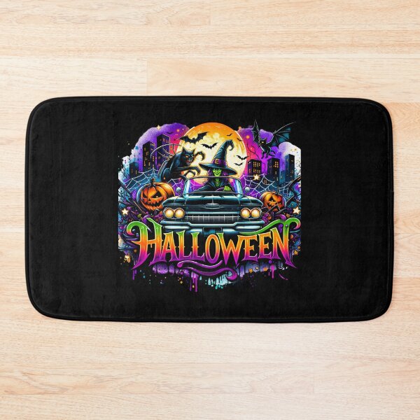 Item preview, Witch in Classic Car with Halloween Spider – Haunting Watercolor Art for T-Shirts, Mugs, Stickers & More designed and sold by artedigital99.