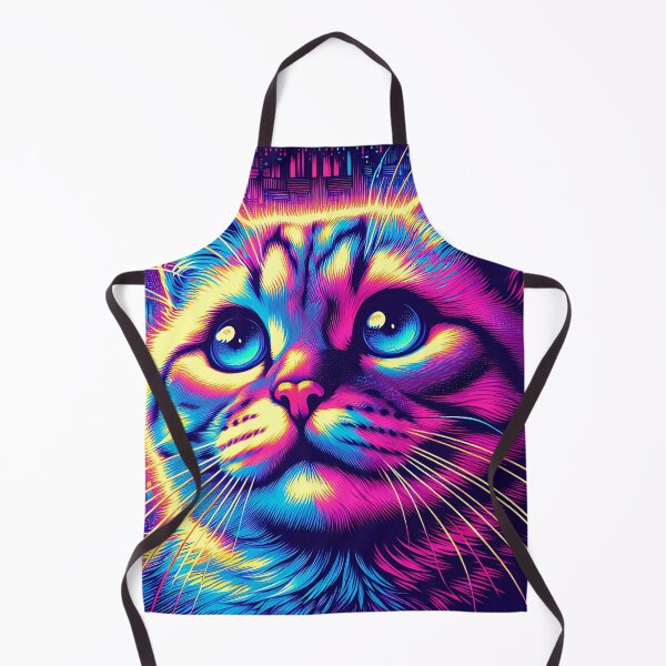 Item preview, Synthwave Cat Dreamscape Digital Artwork designed and sold by JoeysPODShop.