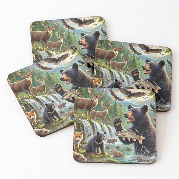 Item preview, Wild Bears in the Enchanted Forest of the Smoky Mountains designed and sold by Meta2Physical.