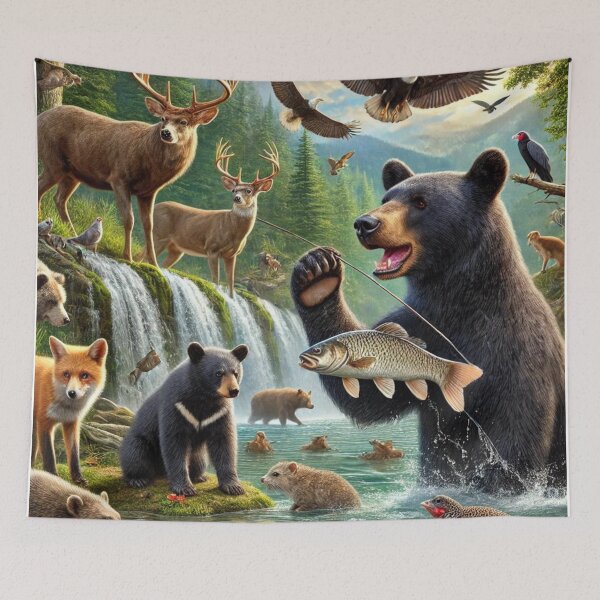 Item preview, Wild Bears in the Enchanted Forest of the Smoky Mountains designed and sold by Meta2Physical.