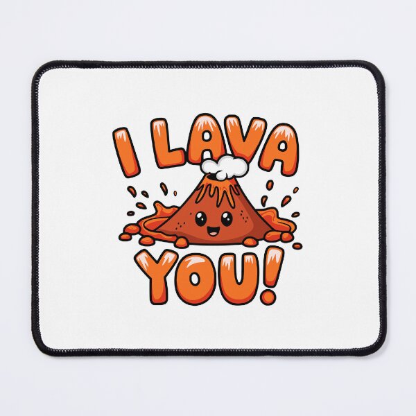 Item preview, I Lava You! Kawaii Volcano Pun designed and sold by PMCreative.