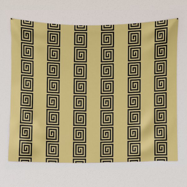 Item preview, Greek Key Stripes Black & Gold designed and sold by tonymagnerart.