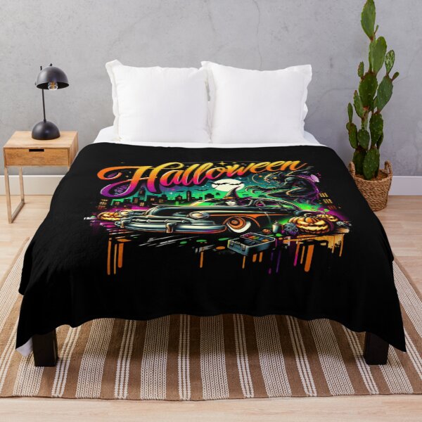 Item preview, Witch Driving Classic Car with Spooky Spider & Halloween Pumpkins – Enchanting Watercolor Art for T-Shirts, Mugs, Stickers & More designed and sold by artedigital99.