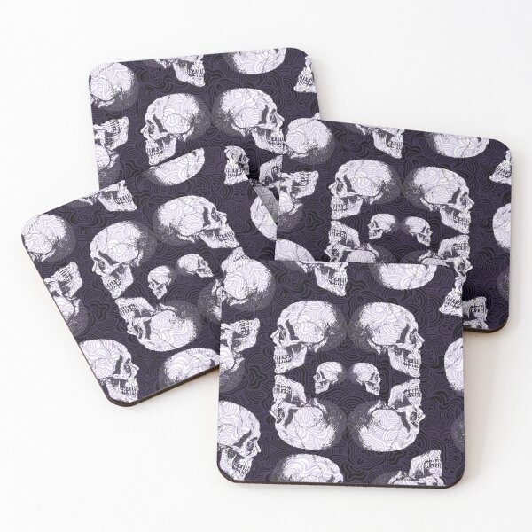 Item preview, Trippy Skulls Purple designed and sold by Haunted Moon.
