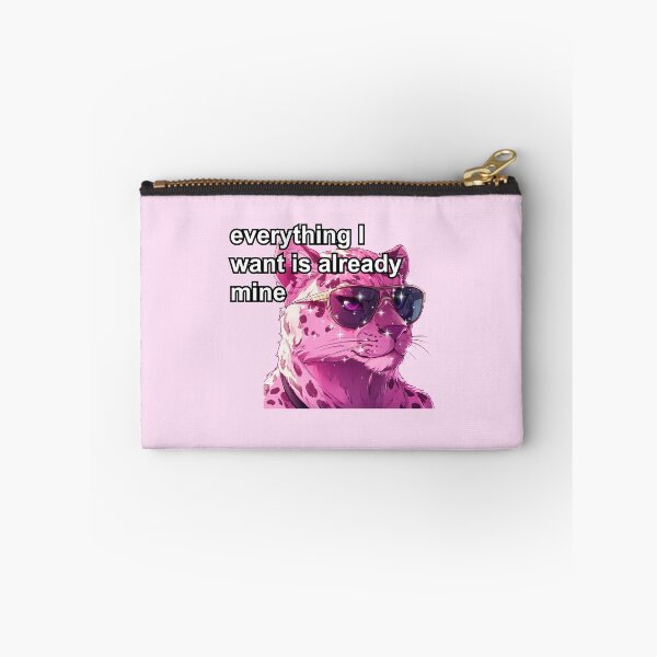 Item preview, Pink jaguar alpha female anime style meme quote  designed and sold by pinkuardesign.