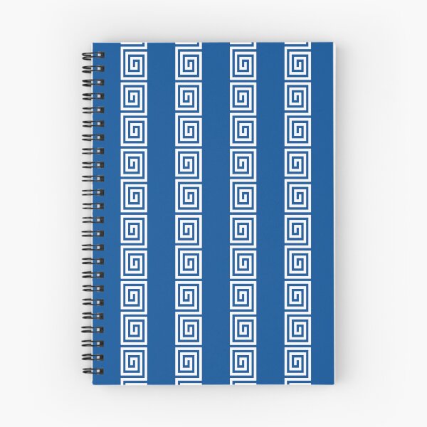 Item preview, Greek Key Stripes Blue & White designed and sold by tonymagnerart.
