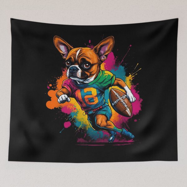 Item preview, Boxer dog playing american football designed and sold by Furrifico.