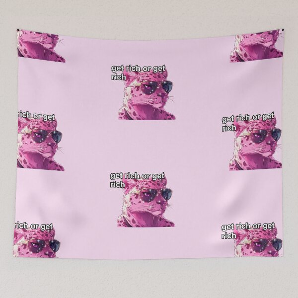 Item preview, Pink jaguar alpha female anime style meme quote  designed and sold by pinkuardesign.