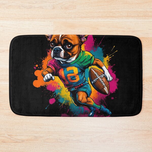 Item preview, Boxer dog playing american football designed and sold by Furrifico.