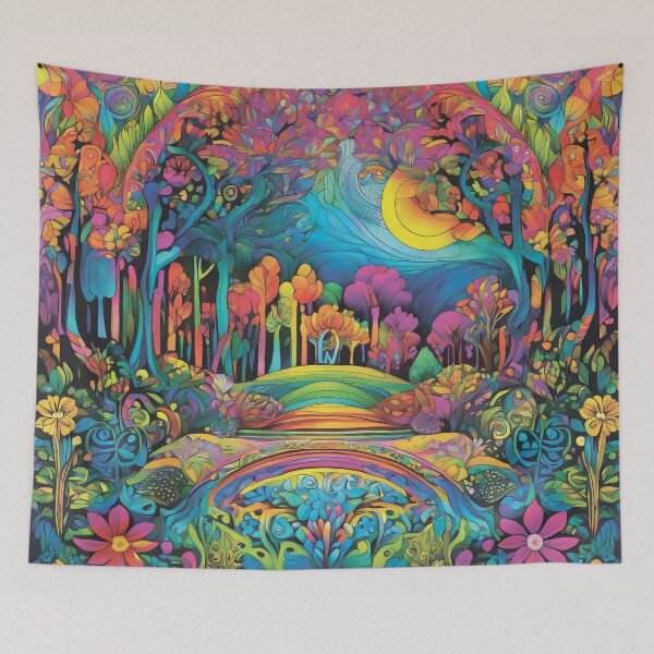 Item preview, A beautiful colorful forest full of flowers. designed and sold by MagelliShop.