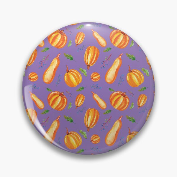 Aperçu de l'œuvre Jolies citrouilles à l'aquarelle violettes créée et vendue par HematiteDesign.