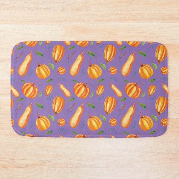 Item preview, Pretty Watercolor Pumpkins Purple designed and sold by HematiteDesign.