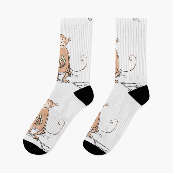 Item preview, Cute cartoon monkey with banana designed and sold by Like a Kid Designs.