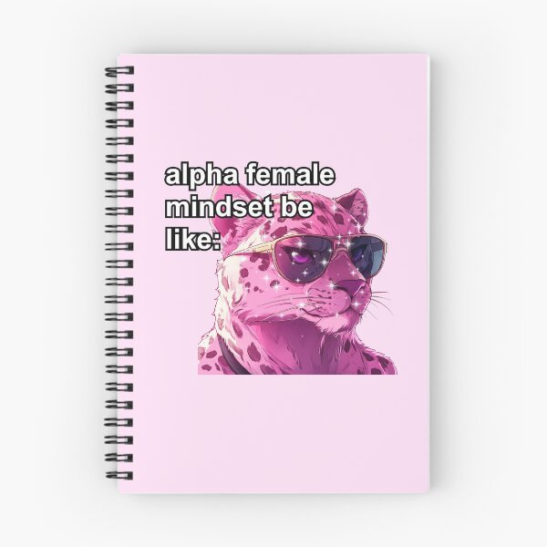 Item preview, Pink jaguar alpha female anime style meme quote  designed and sold by pinkuardesign.