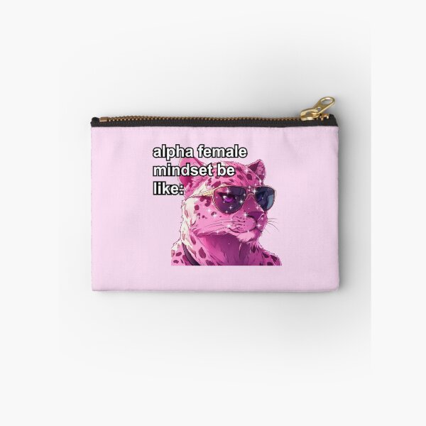 Item preview, Pink jaguar alpha female anime style meme quote  designed and sold by pinkuardesign.
