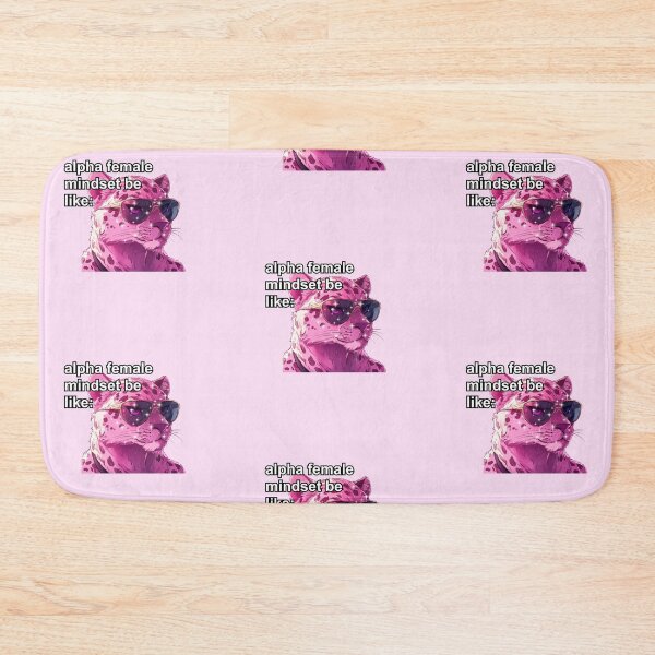 Item preview, Pink jaguar alpha female anime style meme quote  designed and sold by pinkuardesign.
