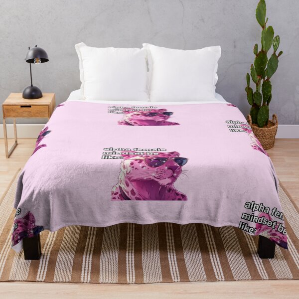 Item preview, Pink jaguar alpha female anime style meme quote  designed and sold by pinkuardesign.
