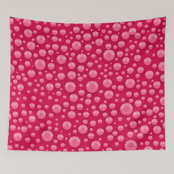 Item preview, Pink bubbles circle shapes random pattern designs designed and sold by SpinklyCreations.