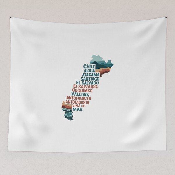 Item preview, Exploring Chile - Map(2) designed and sold by wanderenergi.