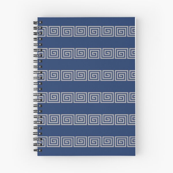 Item preview, Greek Key Stripes Blue & Gray designed and sold by tonymagnerart.