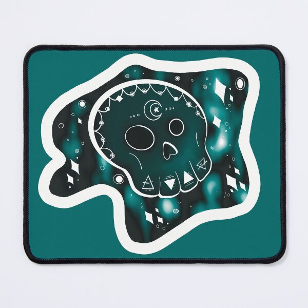 Item preview, Cosmic Sugar Skull - Teal  designed and sold by TheKosmicFlow.