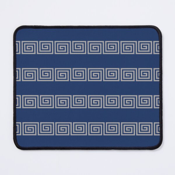 Item preview, Greek Key Stripes Blue & Gray designed and sold by tonymagnerart.