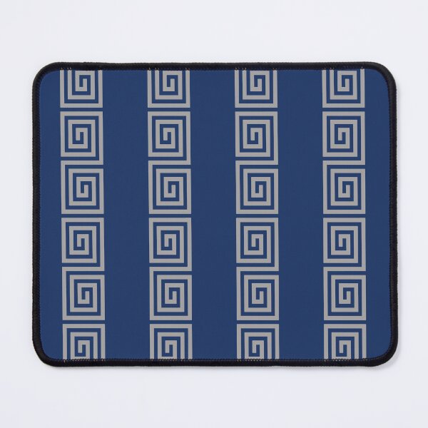 Item preview, Greek Key Stripes Blue & Gray designed and sold by tonymagnerart.
