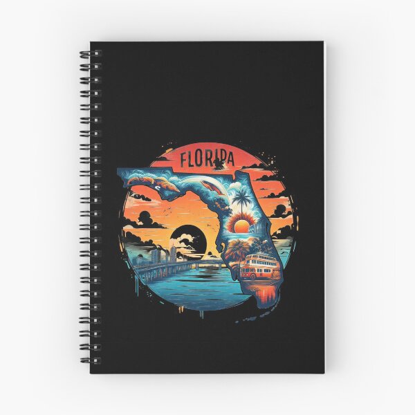 Item preview, Florida retro travel map of United States designed and sold by CleanDecor.
