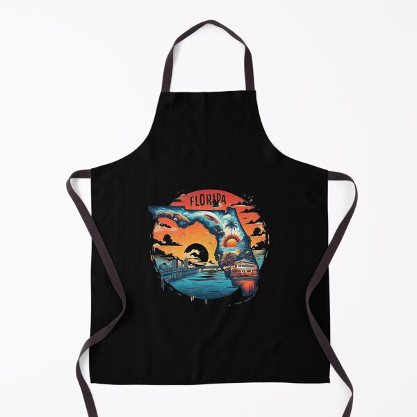 Item preview, Florida retro travel map of United States designed and sold by CleanDecor.