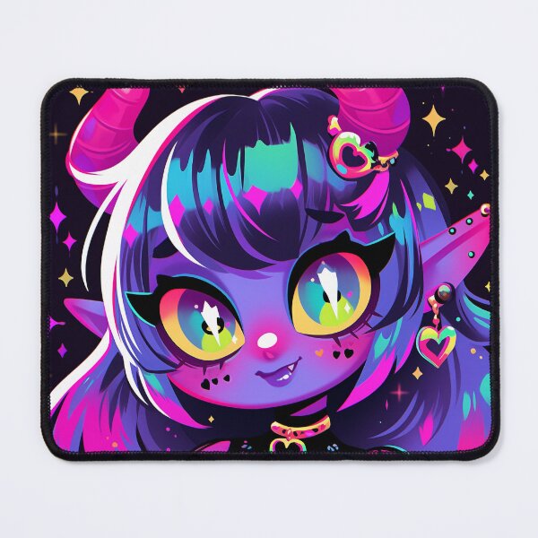 Item preview, Adorable Chibi Purple Demon Anime Girl designed and sold by bubblegoth.