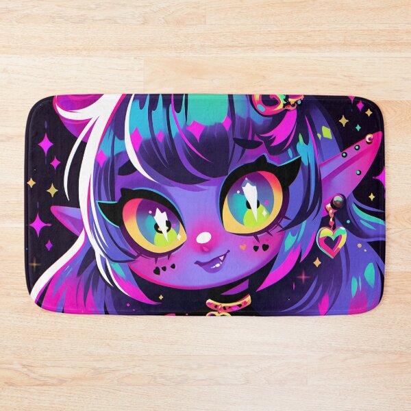 Item preview, Adorable Chibi Purple Demon Anime Girl designed and sold by bubblegoth.