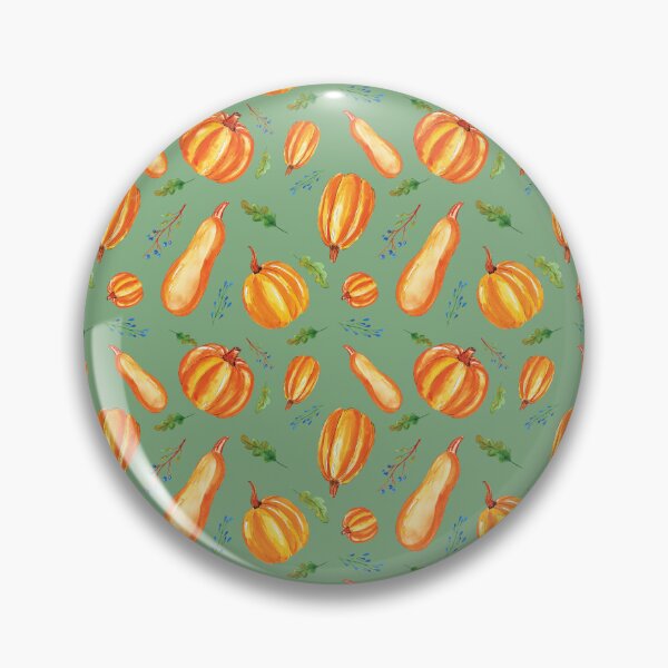 Item preview, Pretty Watercolor Pumpkins Green designed and sold by HematiteDesign.