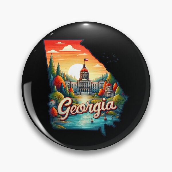 Item preview, Georgia retro travel map of United States designed and sold by CleanDecor.