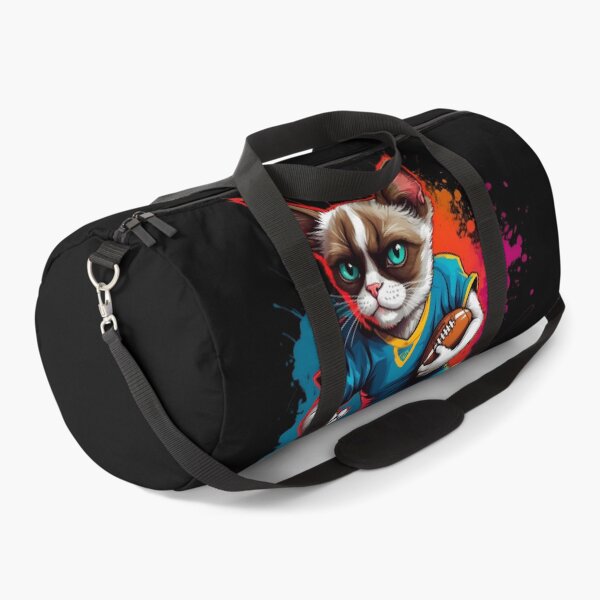 Item preview, Grumpy Persian cat playing american football designed and sold by Furrifico.
