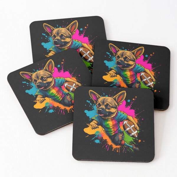 Item preview, German Sheppard dog playing american football designed and sold by Furrifico.