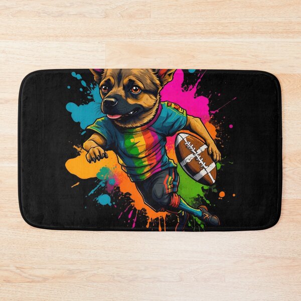 Item preview, German Sheppard dog playing american football designed and sold by Furrifico.