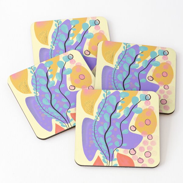 Artikelvorschau, Gekritzel, abstrakt, blaue blätter, in, dass, galaxie entworfen und verkauft von Doodlehomeshop.