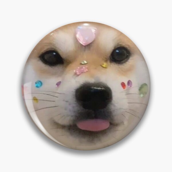 Item preview, Cutesy shiba Ino with stickers on face designed and sold by Ratcatdoggg.