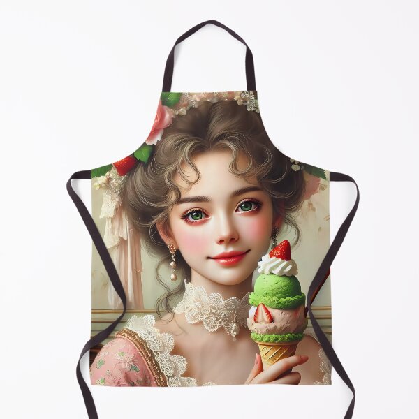 Item preview, Rococo Lady Savoring Matcha and Strawberry Bliss designed and sold by DeenaDee.